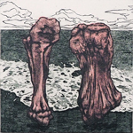 pale pink bones: sea